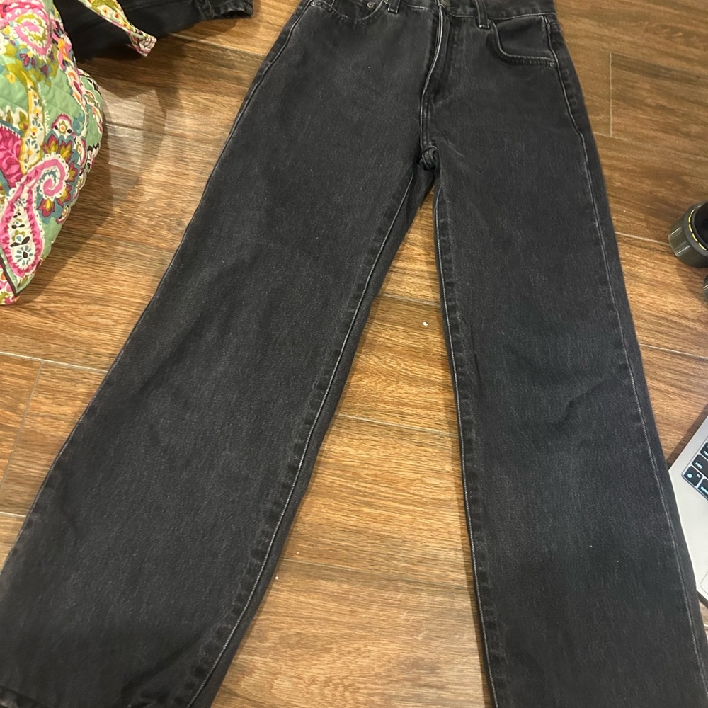 Aritzia Denim Forum Farrah Black High-Rise Wide Jeans - Picture 4 of 7